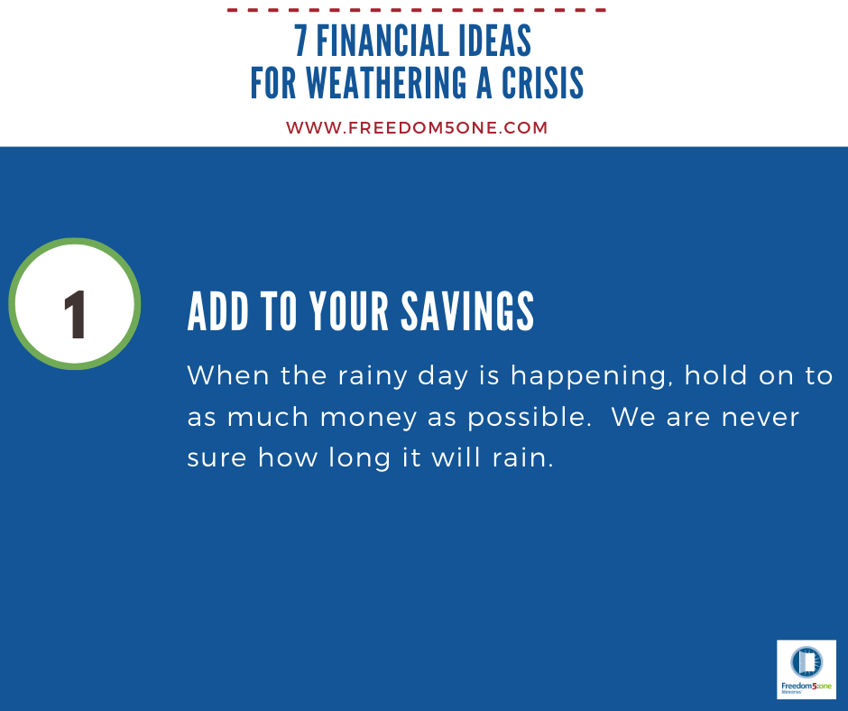 Add to Your Savings in a&nbsp;Crisis