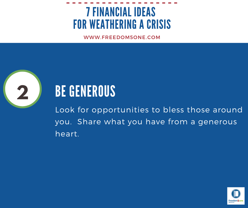 Be Generous in a&nbsp;Crisis